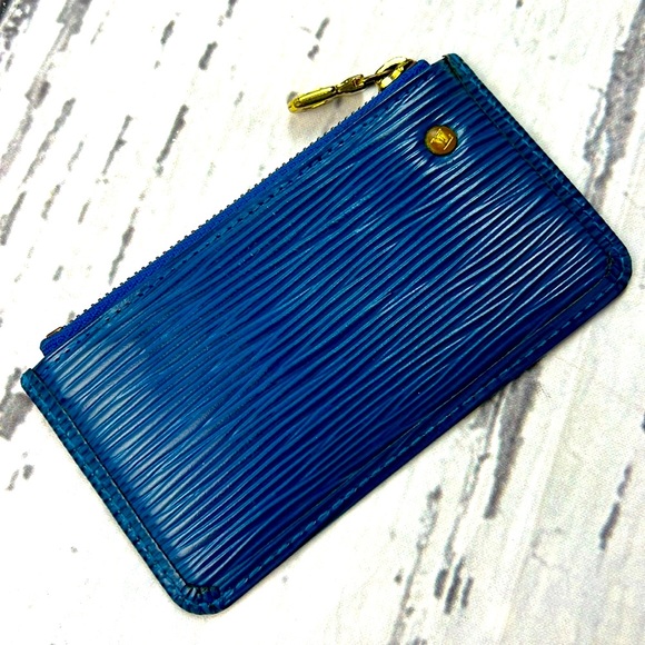 LOUIS VUITTON - Pochette Cles Epi Coin Purse CA0979 Blue Leather - Picture 2 of 12